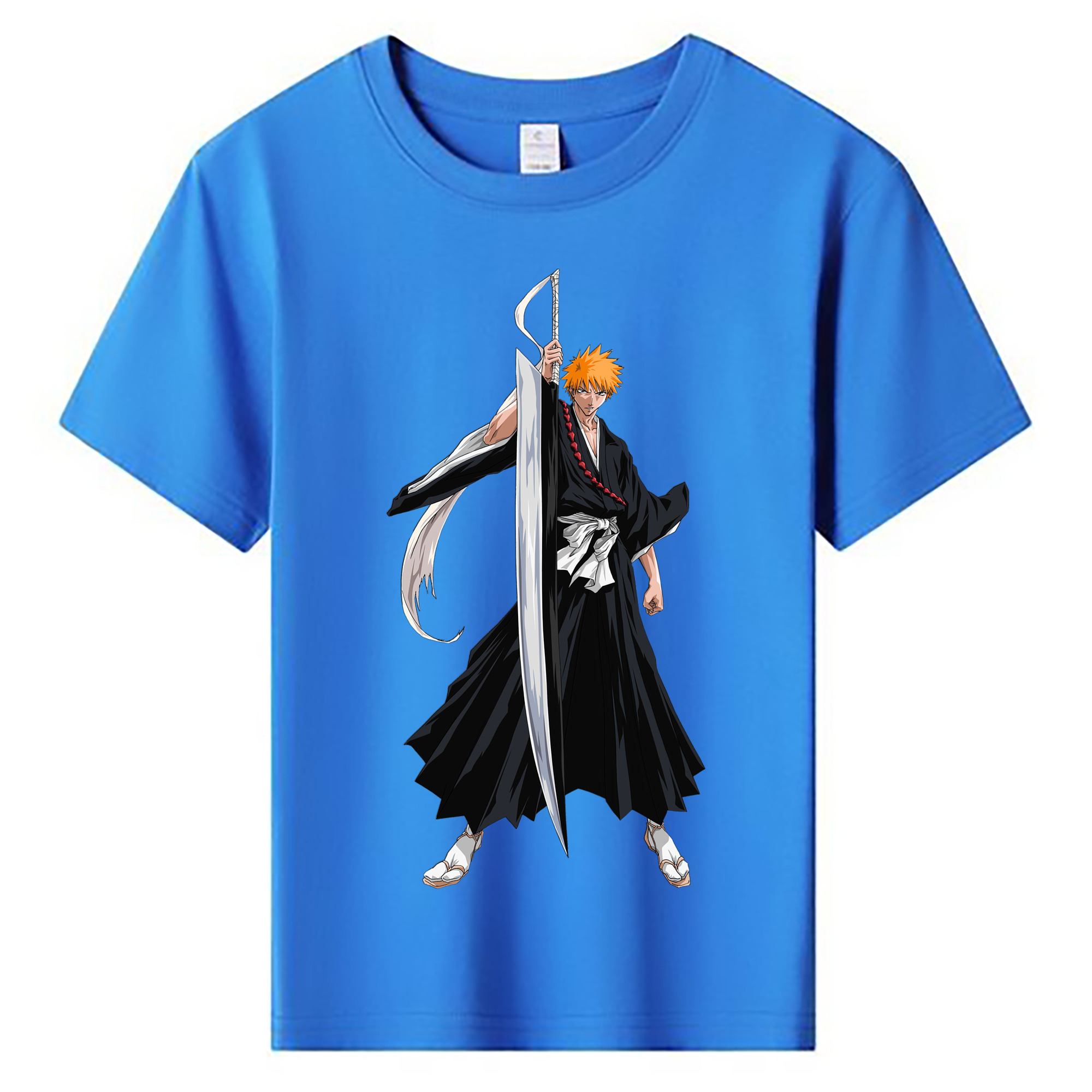（画像用） ブリーチ 黒崎一護（くろさき いちご）BLEACH Kurosaki Ichigo 綿100％キッズTシャツ（フロントプリント）